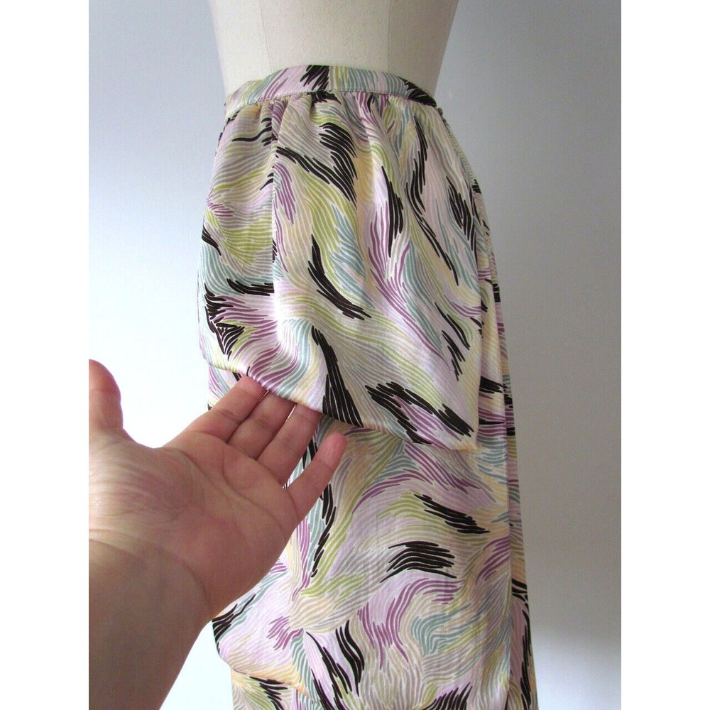 Missoni Silk Skirt Pastel Sz 40 4 Scarf Accent Runway As seen on Hollywood Star - Picture 14 of 16